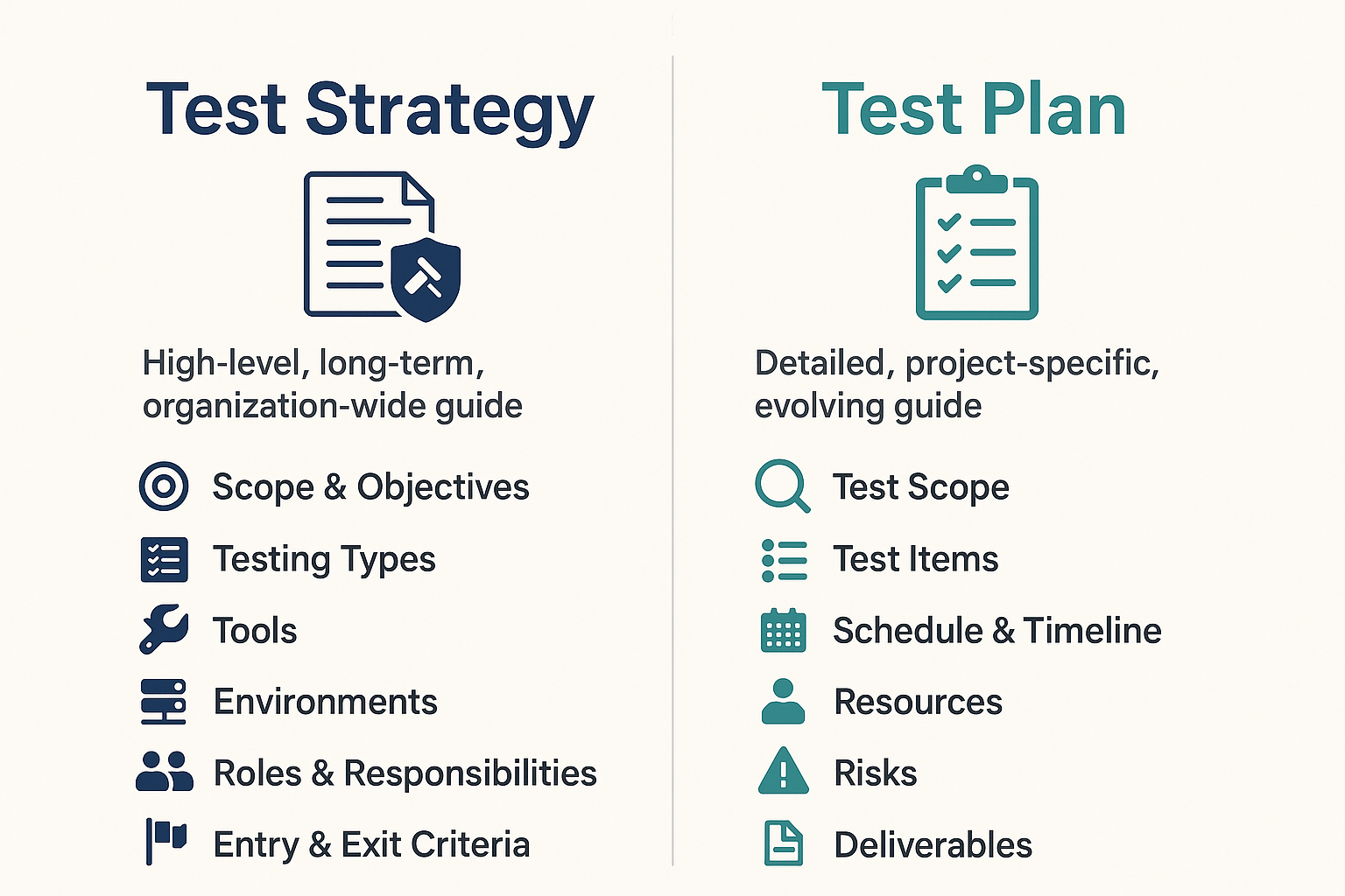 Image of Test Strategy vs Test Plan preparesh
